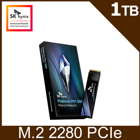 SK Hynix Platinum P51 Gen5 1TB PCIe SSD