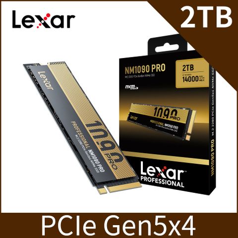 Lexar 雷克沙 NM1090PRO M.2 2280 PCIeGen5x4 2TB 固態硬碟