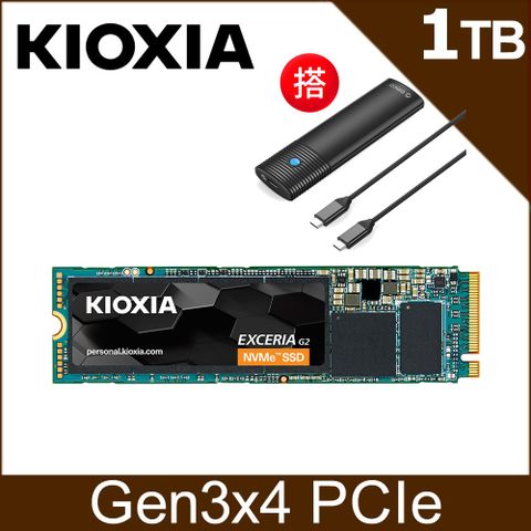 KIOXIA 鎧俠 Exceria G2 SSD M.2 2280 PCIe NVMe 1TB Gen3x4