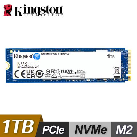 Kingston 金士頓 NV3 1TB Gen4 PCIe SSD 固態硬碟
