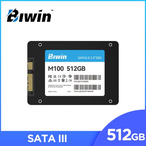 Biwin 佰維 M100 512GB SATA 固態硬碟