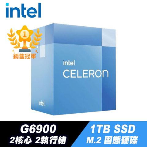 Intel 英特爾 Celeron G6900 處理器+1TB M.2 SSD