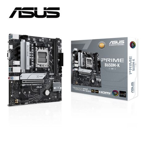 【C+M套餐】ASUS PRIME-B650M-K-CSM 主機板 + AMD R5-7600X 處理器