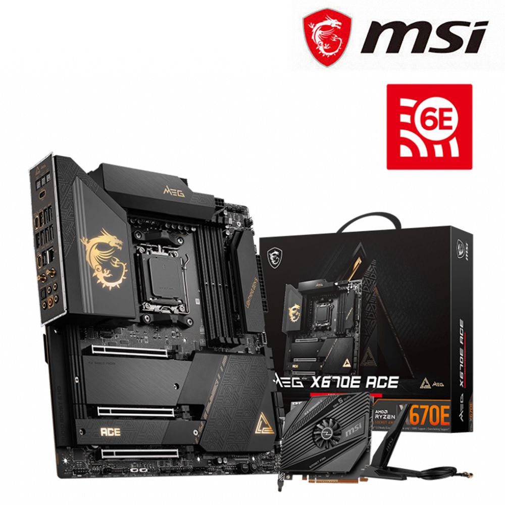  【C+M套餐】微星 MEG X670E ACE 主機板 + AMD R9-7950X3D 處理器