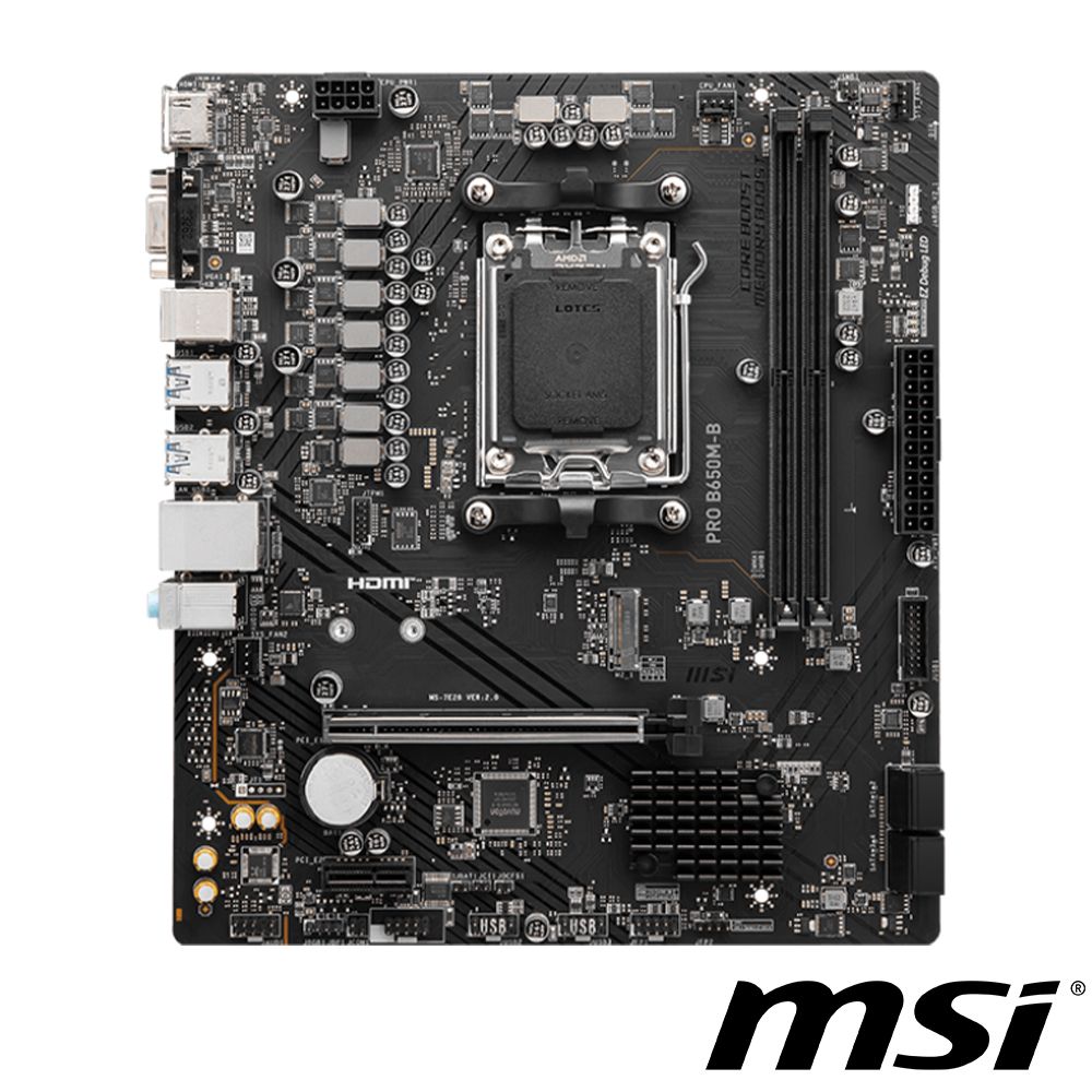  【C+M套餐】	微星 PRO B650M-B 主機板 + AMD R9-7900X 處理器