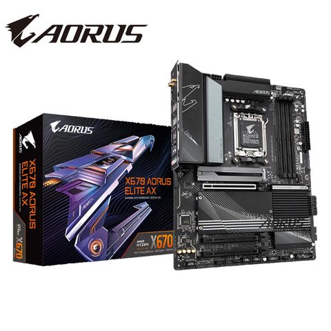 【C+M套餐】技嘉X670 AORUS ELITE AX主機板 + AMD R9-7900 處理器