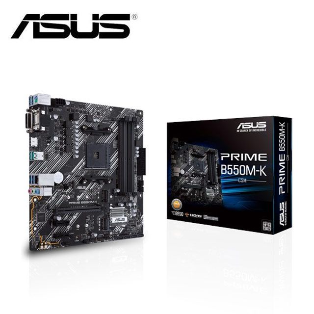  【C+M套餐】ASUS PRIME B550M-K/CSM 主機板 + AMD R5-5500GT  處理器