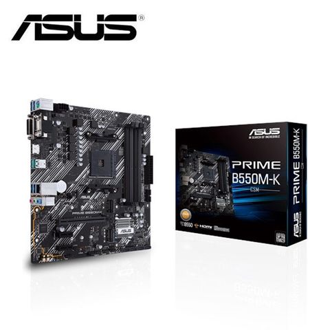 【C+M套餐】ASUS PRIME B550M-K/CSM 主機板 + AMD R5-5500GT 處理器