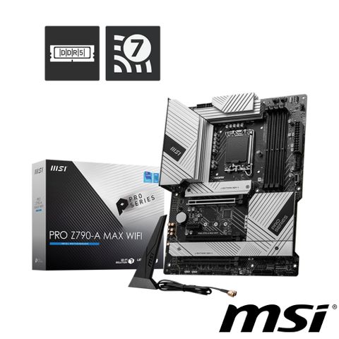 微星 PRO Z790-A MAX WIFI 主機板 + Intel i5-14400F 中央處理器