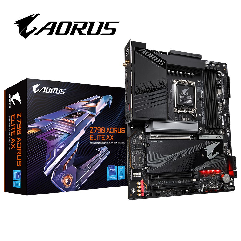  技嘉 Z790 AORUS ELITE AX 主機板 + Intel i5-14400 中央處理器