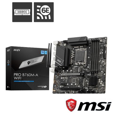 【C+M套餐】微星 PRO B760M-A WIFI 主機板 + Intel i9-14900KF 處理器