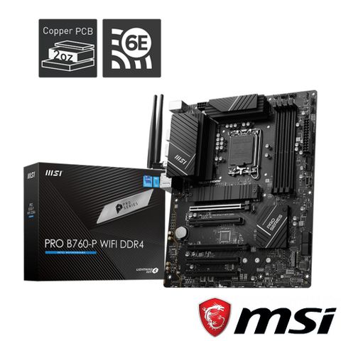 【C+M套餐】微星 PRO B760-P WIFI DDR4 主機板 + Intel i9-14900KF 處理器