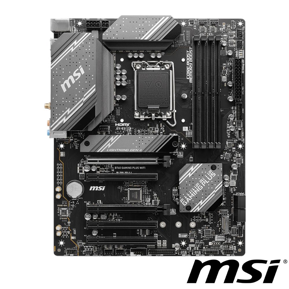  【C+M套餐】微星 B760 GAMING PLUS WIFI 主機板 + Intel i5-14600KF 處理器