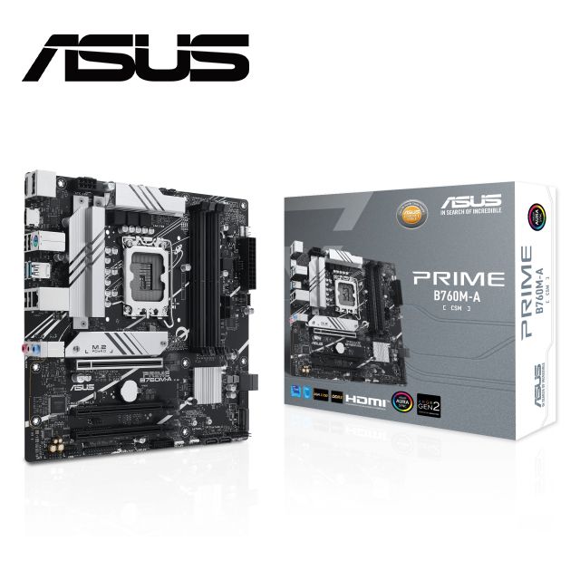  【C+M套餐】ASUS PRIME-B760M-A-CSM 主機板 + Intel i5-14600K 處理器