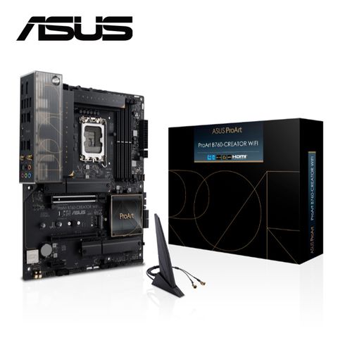 ASUS PROART B760-CREATOR WIFI 主機板 + Intel i5-14400F 中央處理器