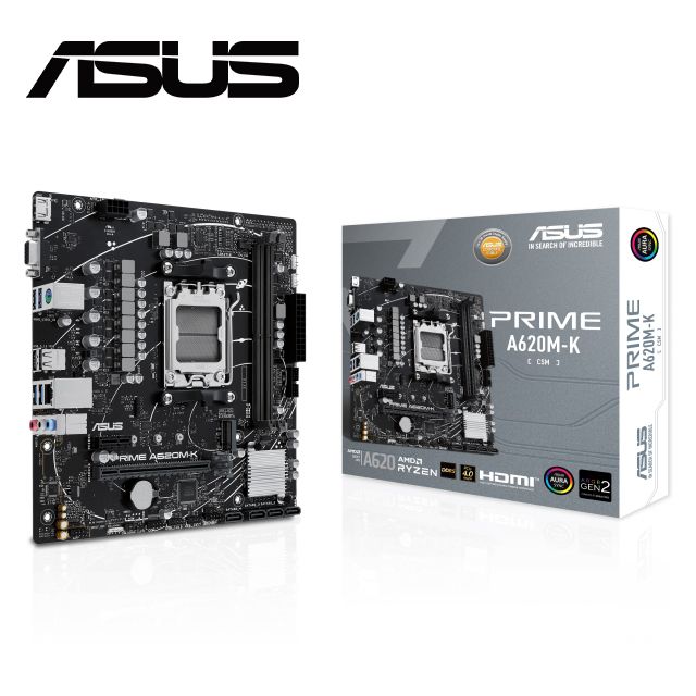  【C+M套餐】ASUS PRIME-A620M-K-CSM 主機板 + AMD R5-7600 處理器