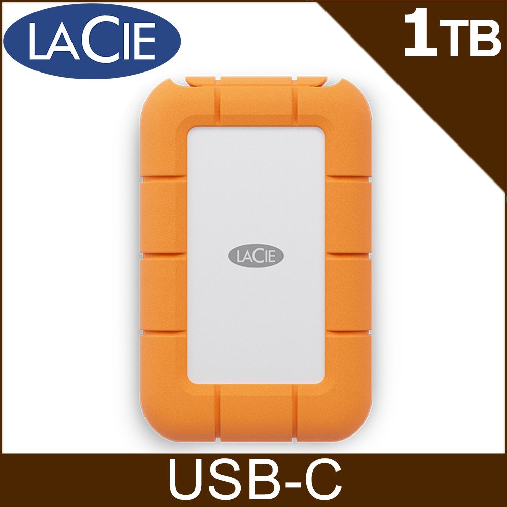 LACIE Rugged MINI SSD USB-C 1TB 高速行動固態硬碟 (STMF1000400)