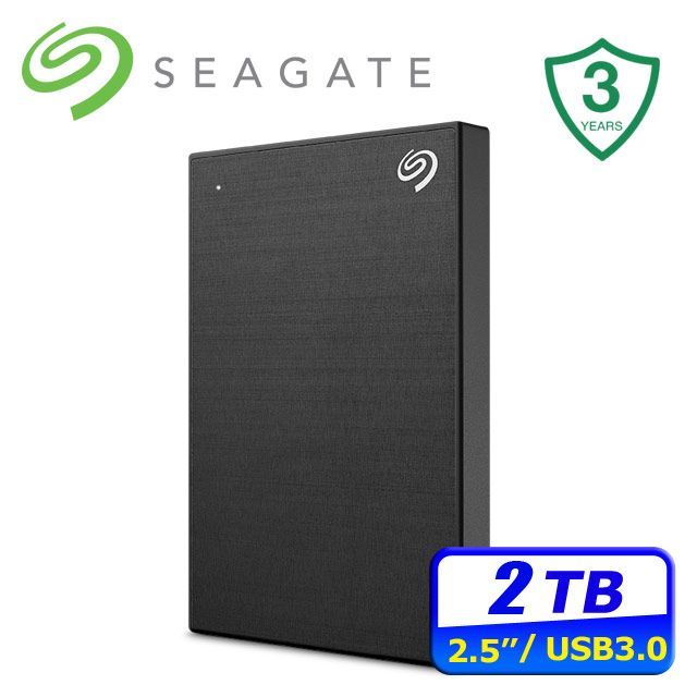 Seagate 希捷 One Touch 2TB 輕薄行動硬碟-極夜黑 (STKY2000400)