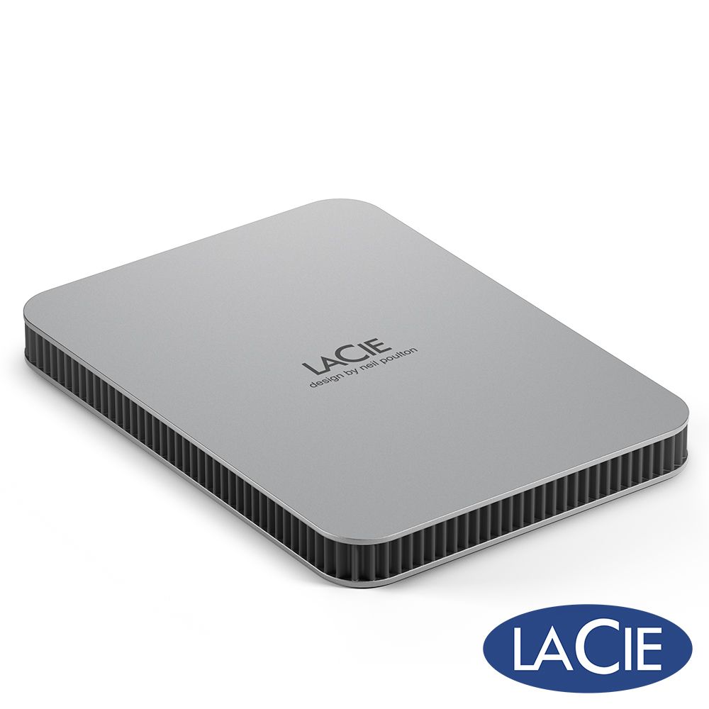 LACIE Mobile Drive USB-C 2TB 行動硬碟-月光銀 (STLP2000400)