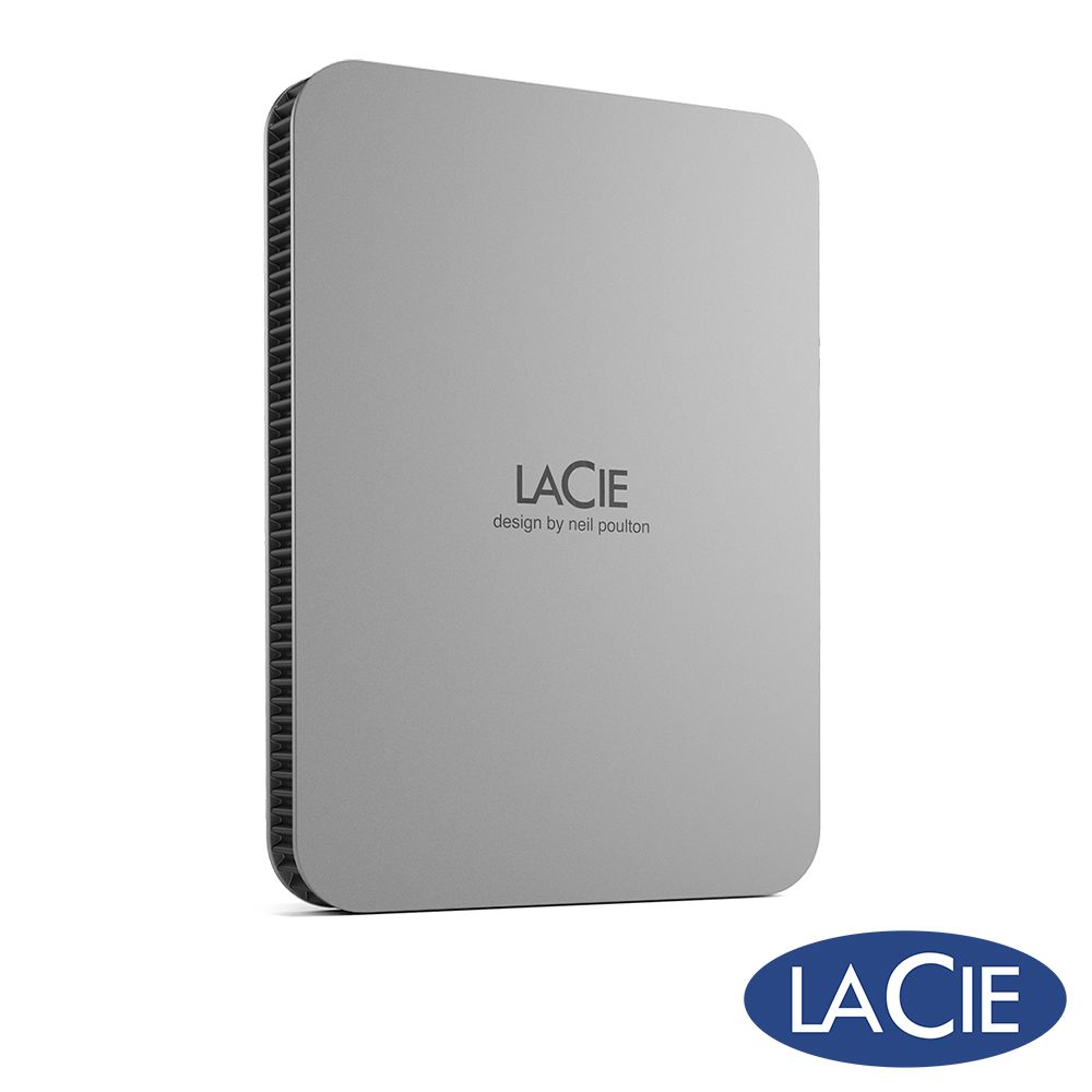 LACIE Mobile Drive USB-C 2TB 行動硬碟-月光銀 (STLP2000400)