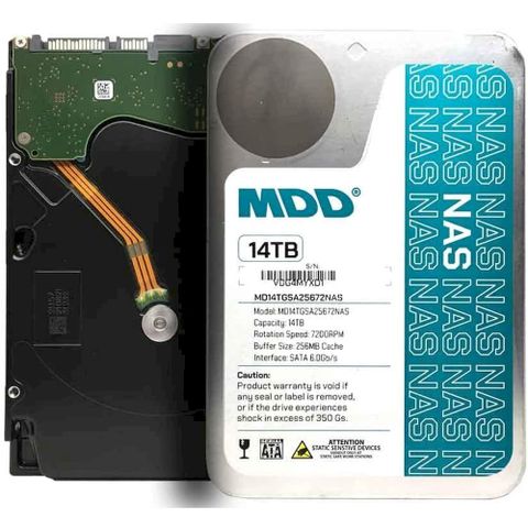 MDD最大數據【NAS專用碟】(MD14TSATA25672NAS) 14TB /7200轉/256MB/3.5吋/4Y