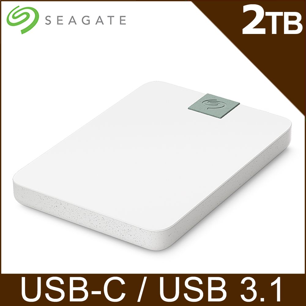 Seagate 希捷 Ultra Touch USB-C 2TB 行動硬碟-雲朵白 (STMA2000400)