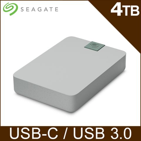 Type-C 隨插即用🍎【希捷】Ultra Touch USB-C 4TB 行動硬碟-卵石灰 (STMA4000400)
