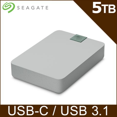 Type-C 隨插即用🍎【希捷】Ultra Touch USB-C 5TB 行動硬碟-卵石灰 (STMA5000400)
