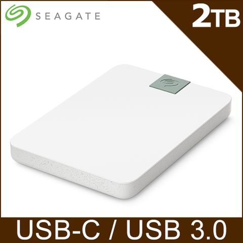 Type-C 隨插即用🍎【希捷】Ultra Touch USB-C 2TB 行動硬碟-雲朵白 (STMA2000400)