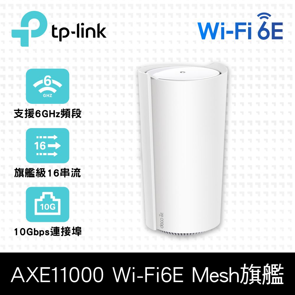 TP-Link Deco XE200 WiFi 6E AXE11000 三頻10G無線網狀路由器(Wi-Fi 6E