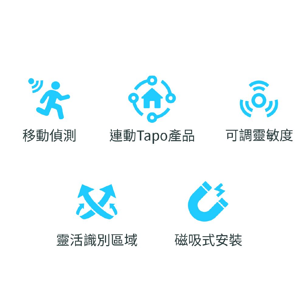 TP-Link  Tapo T100 智慧行動感應器(CR鈕扣電池)(偵測動作/節能/磁吸式.黏貼/Tapo  APP)