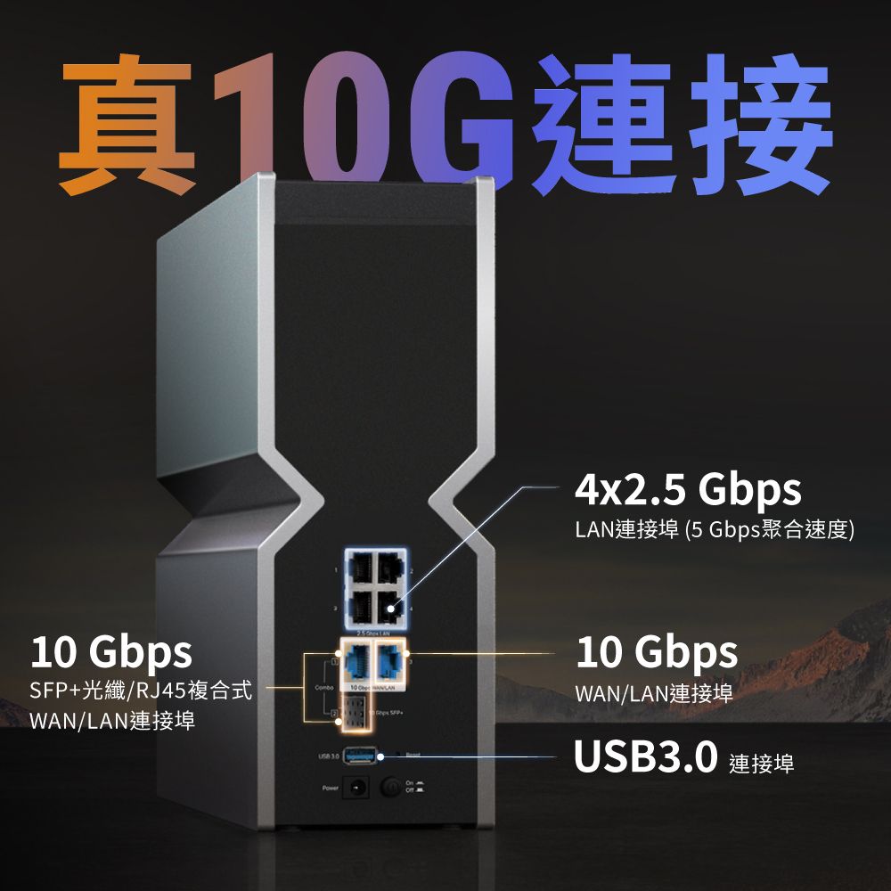 TP-Link  Archer BE800 Wi-Fi 7 BE19000 三頻 10 Gigabit 無線網路路由器(WiFi 7分享器/雙10G/VPN)