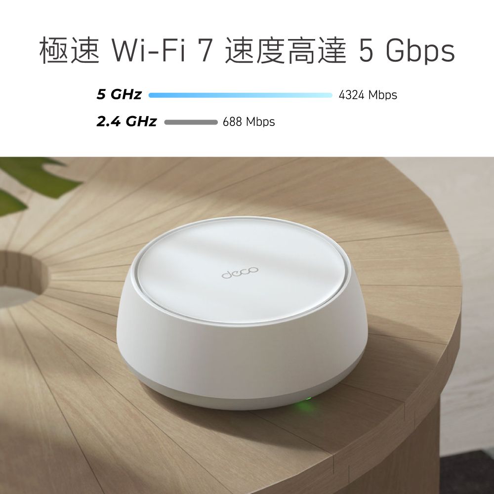 TP-Link Deco BE25 Wi-Fi 7 BE5000 雙頻 2.5G 真Mesh無線網路網狀路由器(分享器/支援VPN)(2入)