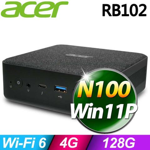 ACER 宏碁 Revo Box 系列 - N100處理器 - 4G記憶體 / 128G SSD / Win11專業版迷你電腦(RB102)