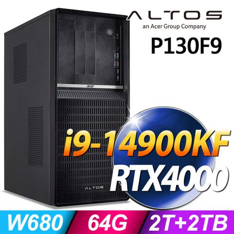 (商用)Acer Altos P130F9 (i9-14900KF/64G/2TB+2TB SSD/RTX4000Ada-20G/W11P)