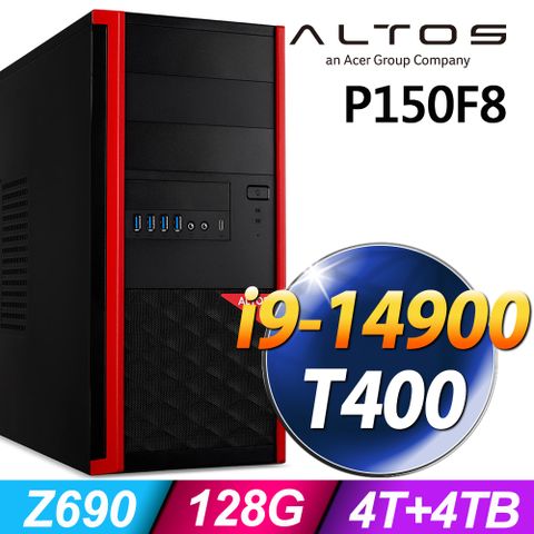 (商用)Acer Altos P150F8 (i9-14900/128G/4TB+4TB SSD/T400-4G/W11P)