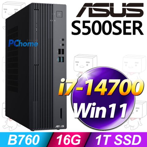 ASUS 華碩 S500SER系列 - i7處理器 / 16G記憶體 / 1TB SSD / Win11家用版電腦 (H-S500SER-714700012W)