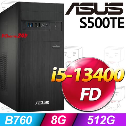 ASUS 華碩 S500TE系列 - i5處理器 / 8G記憶體 / 512G SSD / 無作業系統電腦 (H-S500TE-5134000210)