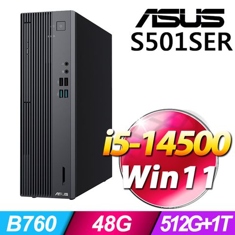 華碩 H-S501SER(i5-14500/48G/512G+1T SSD/W11)(特仕機)