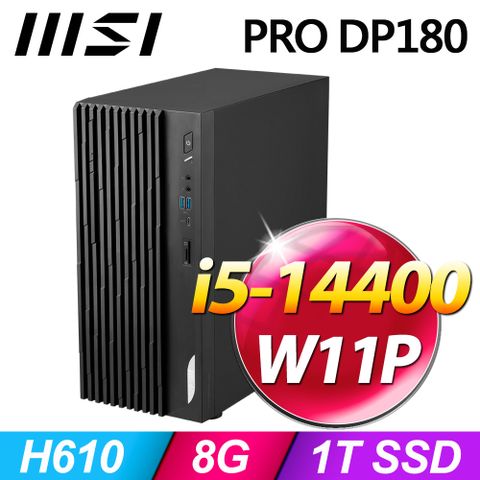 MSI 微星 PRO DP180系列 - i5處理器 / 8G記憶體 / 1T SSD / Win11專業版電腦(14-274TW)