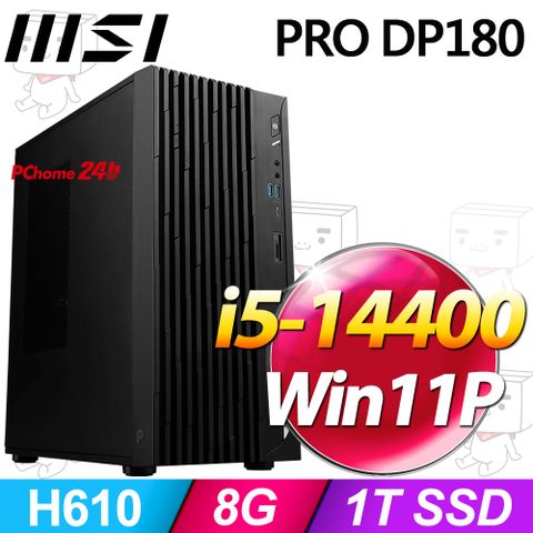 MSI 微星 PRO DP180系列 - i5處理器 / 8G記憶體 / 1T SSD / Win11專業版電腦(14-274TW)