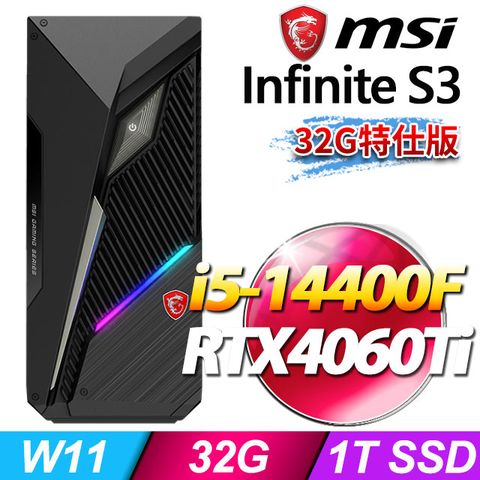 MSI Infinite S3 14NUD5-2605TW(i5-14400F/32G/1T SSD/RTX4060Ti-8G/W11)