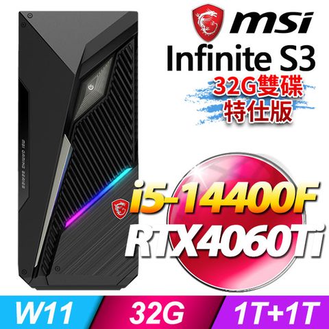 MSI Infinite S3 14NUD5-2605TW(i5-14400F/32G/1T+1T SSD/RTX4060Ti-8G/W11)