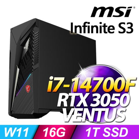 MSI 微星 Infinite S3系列 - i7處理器 -16G記憶體 /1TB SSD/ RTX3050顯卡 / Win11家用版電競機(14NTA7-1661TW)