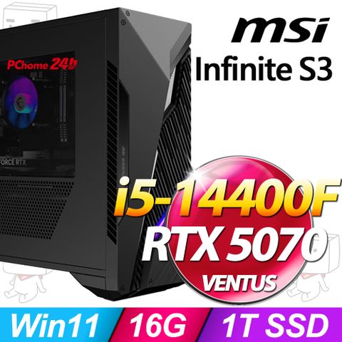 MSI Infinite S3 14-2633TW(i5-14400F/16G/1T SSD/RTX 5070-12G VENTUS/W11)