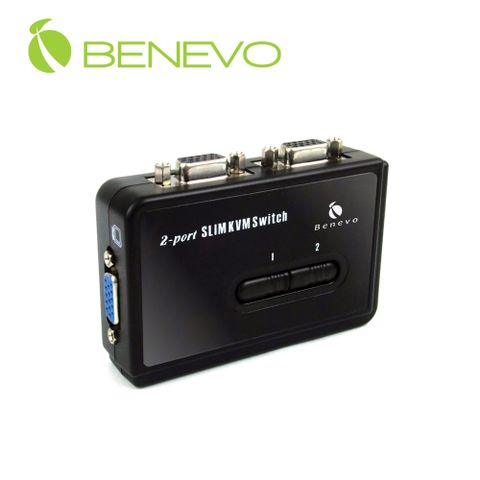 BENEVO UltraKVM桌上型 2埠USB VGA KVM多電腦切換器 (BKVM102U)
