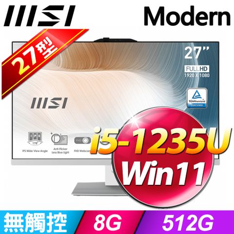 Modern系列-27型液晶電腦 - i5處理器 / 8G記憶體 / 512G SSD / Win11作業系統(無觸控)