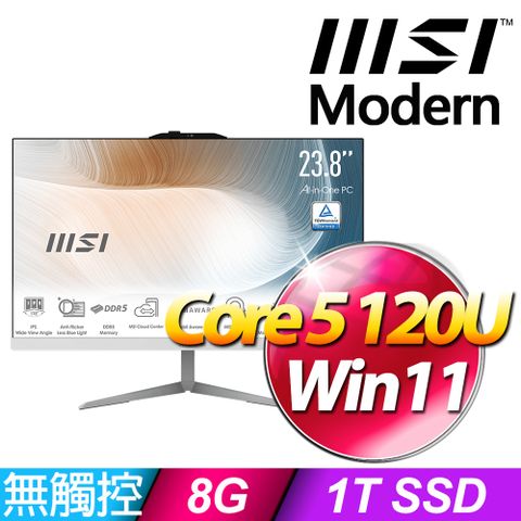 MSI 微星 Modern AM242系列 - Core 5 處理器/8G記憶體 / 1T SSD / Win11液晶電腦(1M-1059TW)