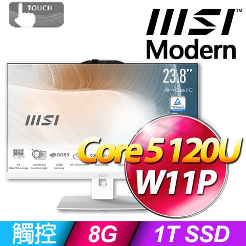 MSI 微星 Modern AM242TP系列 - Core 5處理器 / 8G記憶體 / 1T SSD / Win11專業版液晶電腦(1M-1211TW)