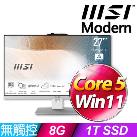 MSI 微星 Modern AM272P 1M系列 - Core 5處理器 /8G記憶體 / 1T SSD / Win11家用版液晶電腦(1M-859TW)